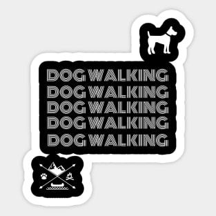 Dog walking Sticker